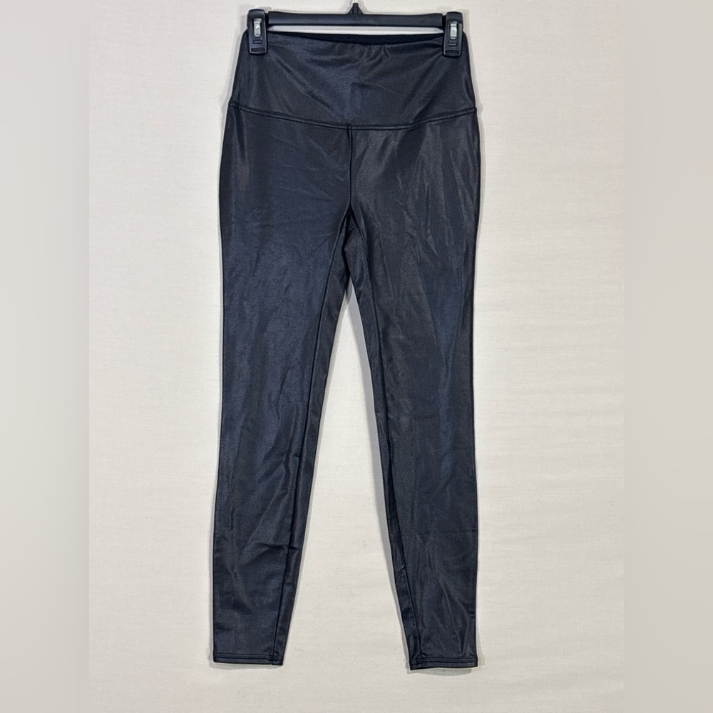 Quince Black High-Waisted Faux Leather Leggings Size S